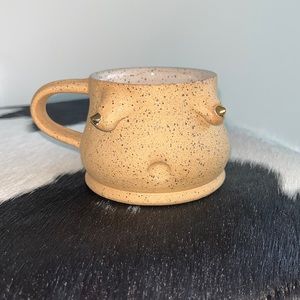Gold Nipples Ceramic Mug. Red Planet Pottery